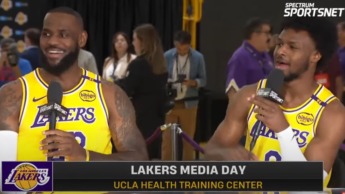 Father and Son time : Wholesome Moment Shared By Lebron and His Son Bronny